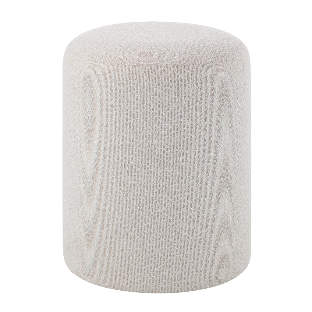 Renwil Corbin Indoor Boucle Ottoman - Off-White