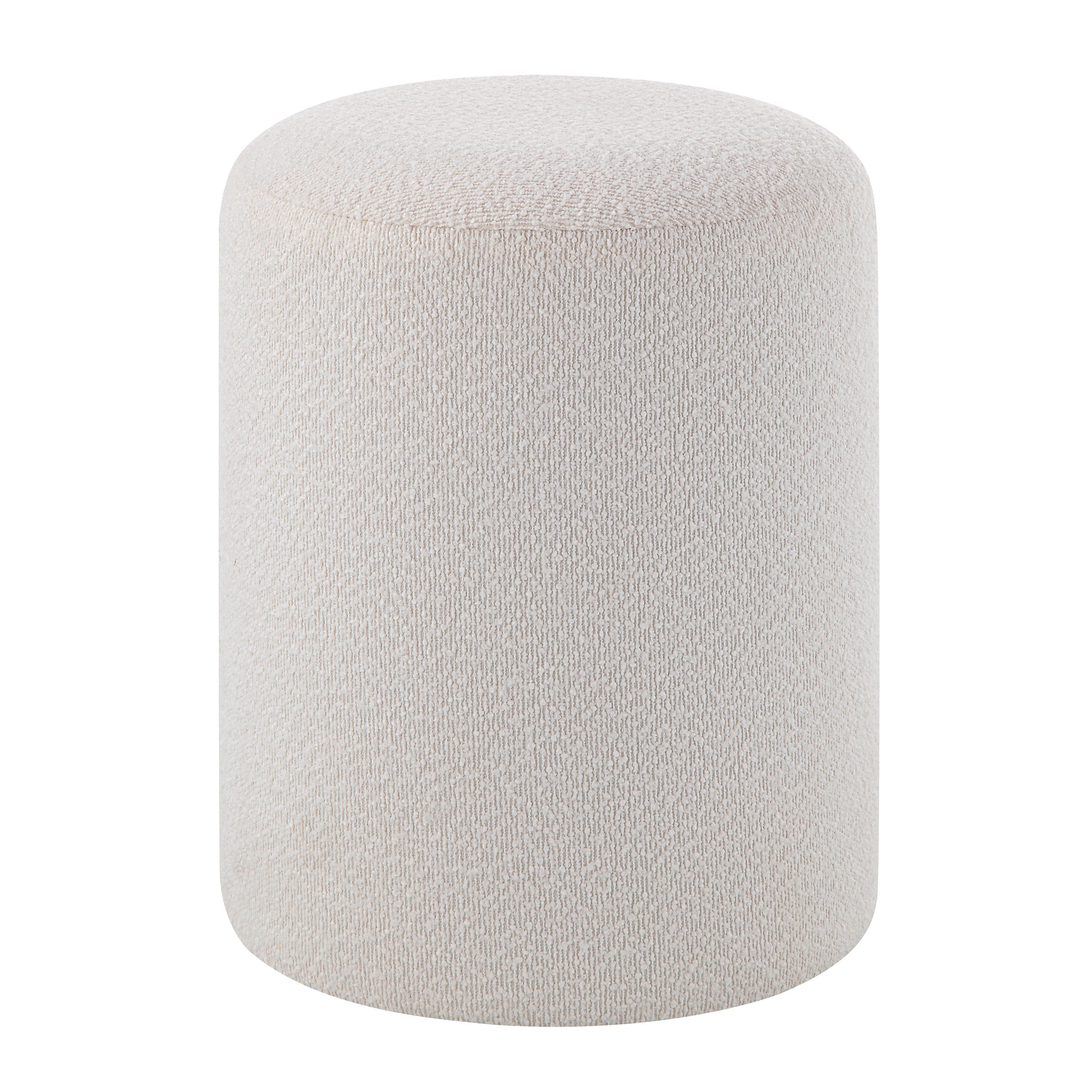 Renwil Corbin Indoor Boucle Ottoman - Off-White