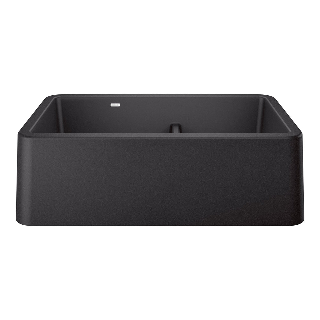 Blanco Ikon Silgranit 33" Double Bowl Apron-Front Farmhouse Sink with Low Divide