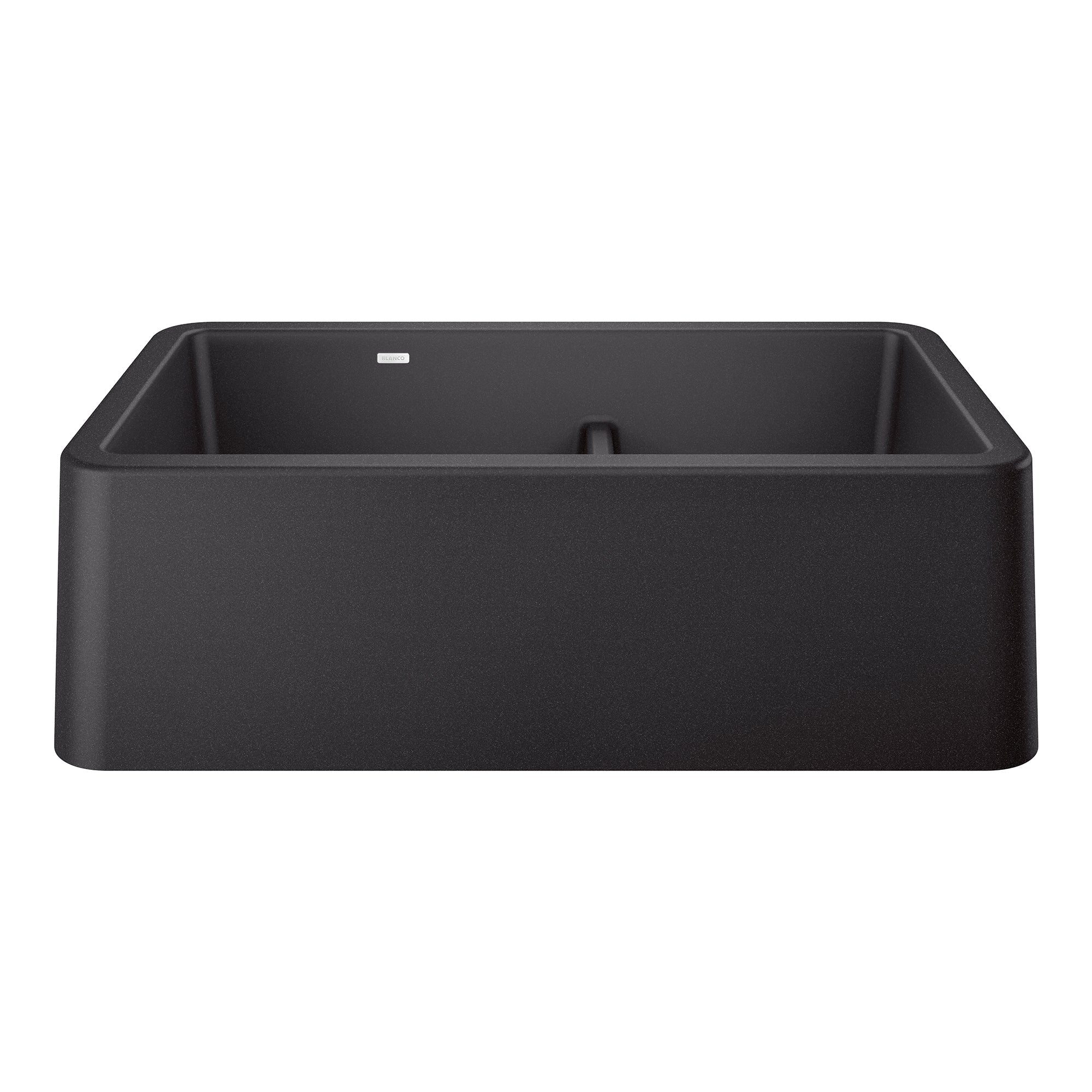 Blanco Ikon Silgranit 33" Double Bowl Apron-Front Farmhouse Sink with Low Divide