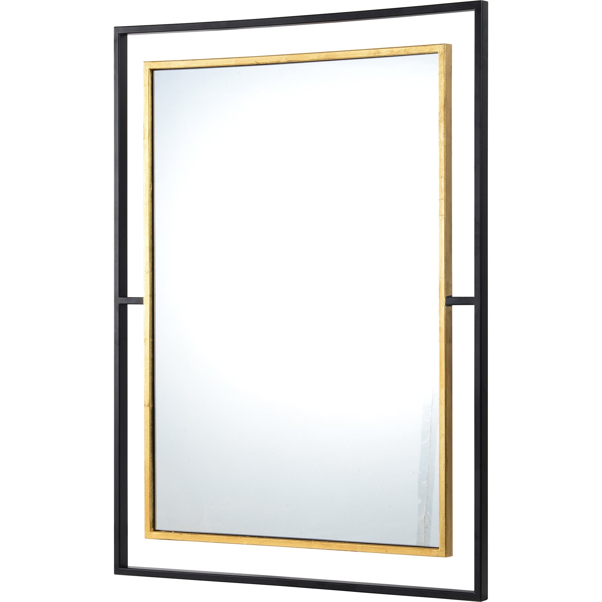 Renwil Gray 38" Tall Rectangle Wall Mirror - Yellow