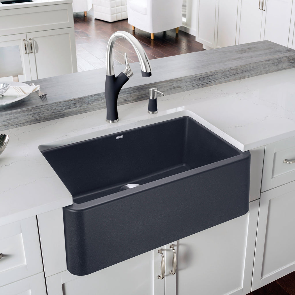 Blanco Ikon Silgranit 30" Single Bowl Apron-Front Farmhouse Sink