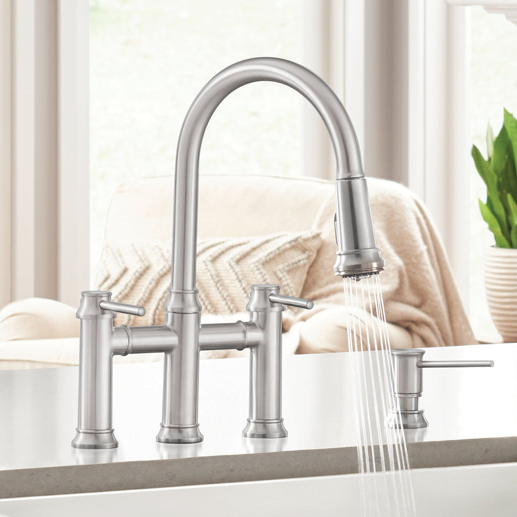 Blanco Empressa Pull-Down Dual-Spray Bridge Faucet