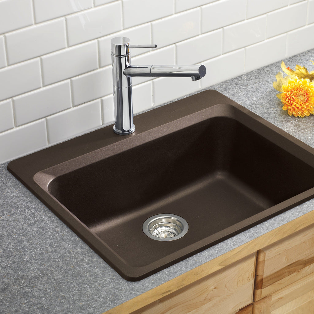 Blanco Vision Silgranit 25" Single Bowl Dual Mount Kitchen Sink