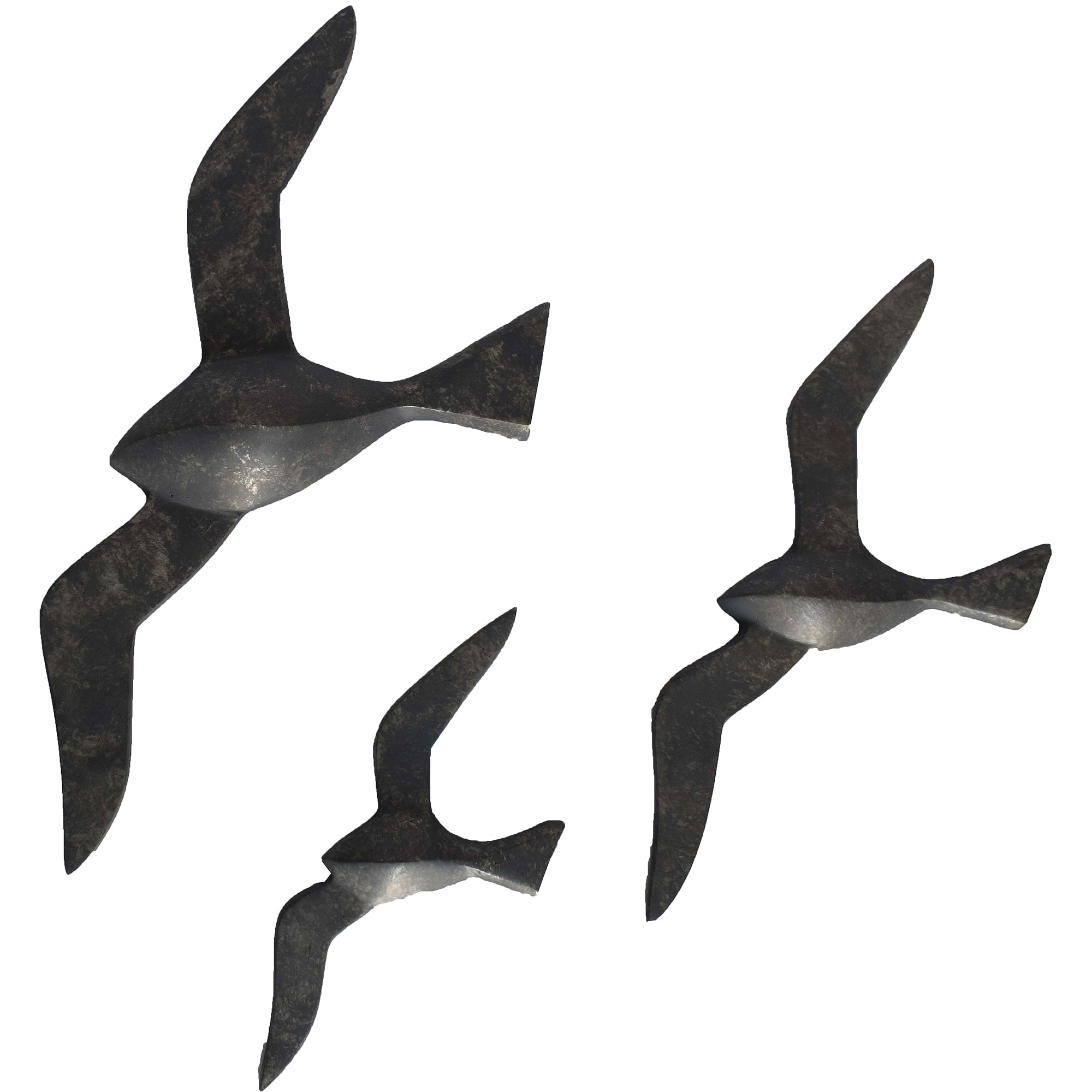 Renwil Skyward 3 Piece Wide Wall Art - Charcoal
