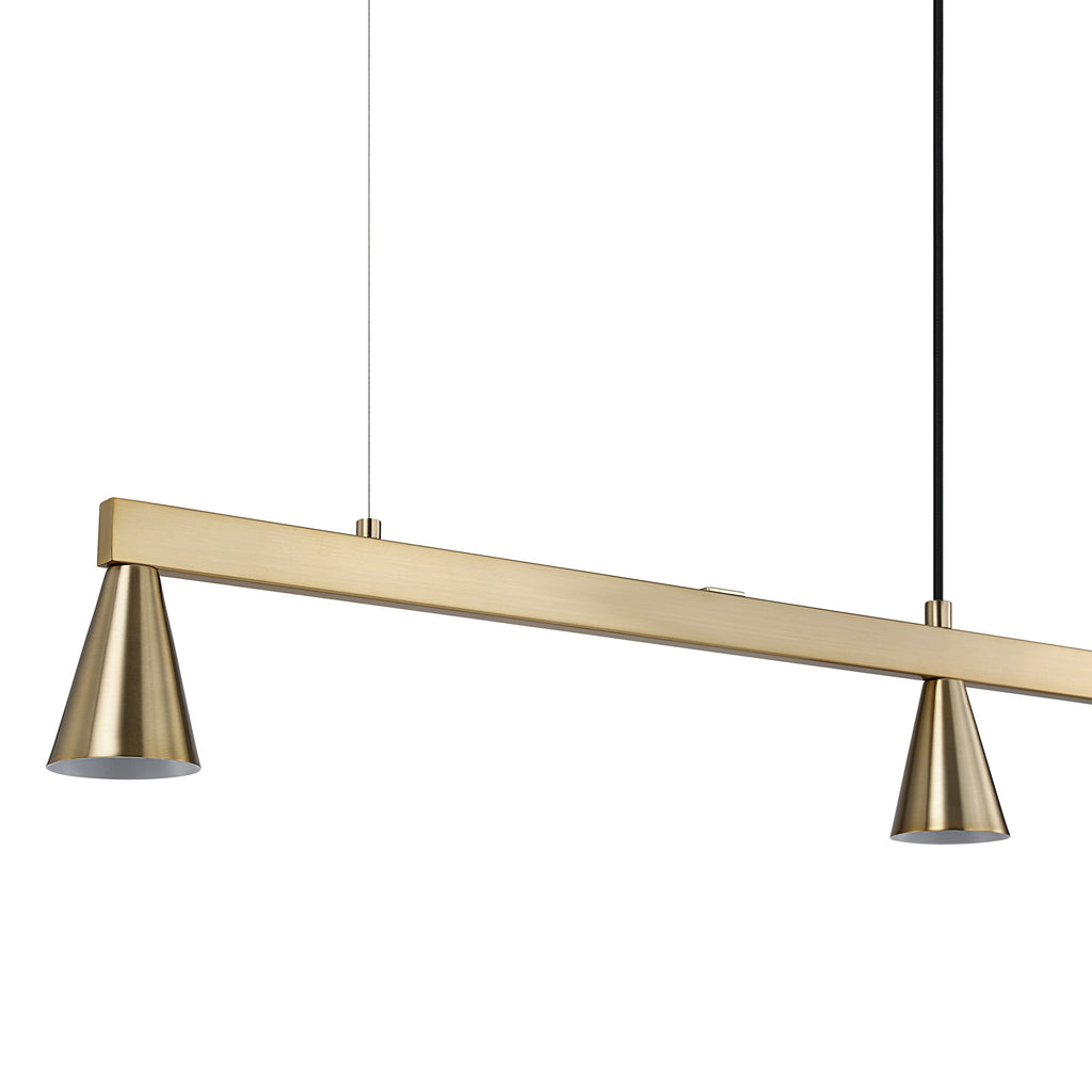 Renwil Linea 42" Wide 3-Light Chandelier - Champagne
