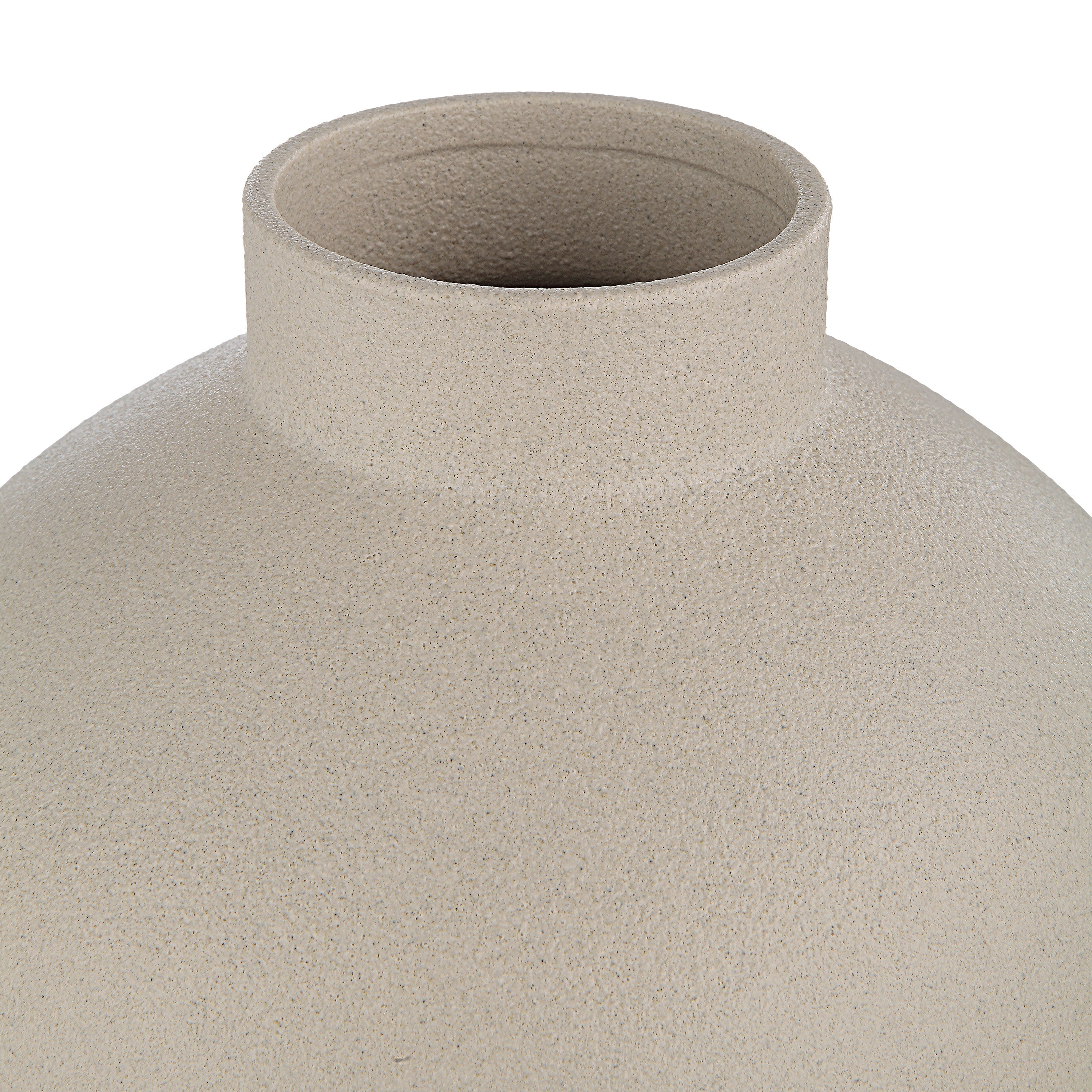Renwil Lamoureu x Indoor Ceramic Vase - Te xtured Matte Ivory