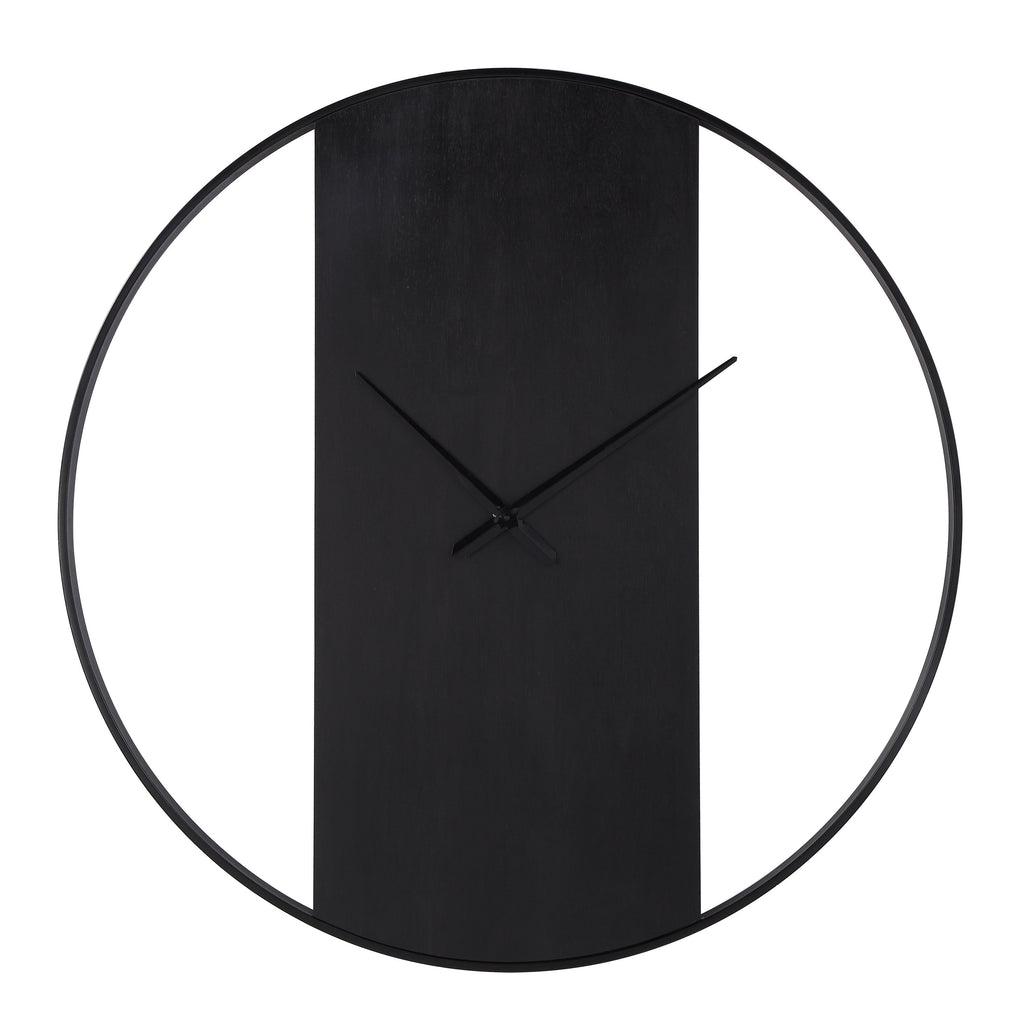 Renwil Romy Indoor Iron Wall Clock - Matte Black