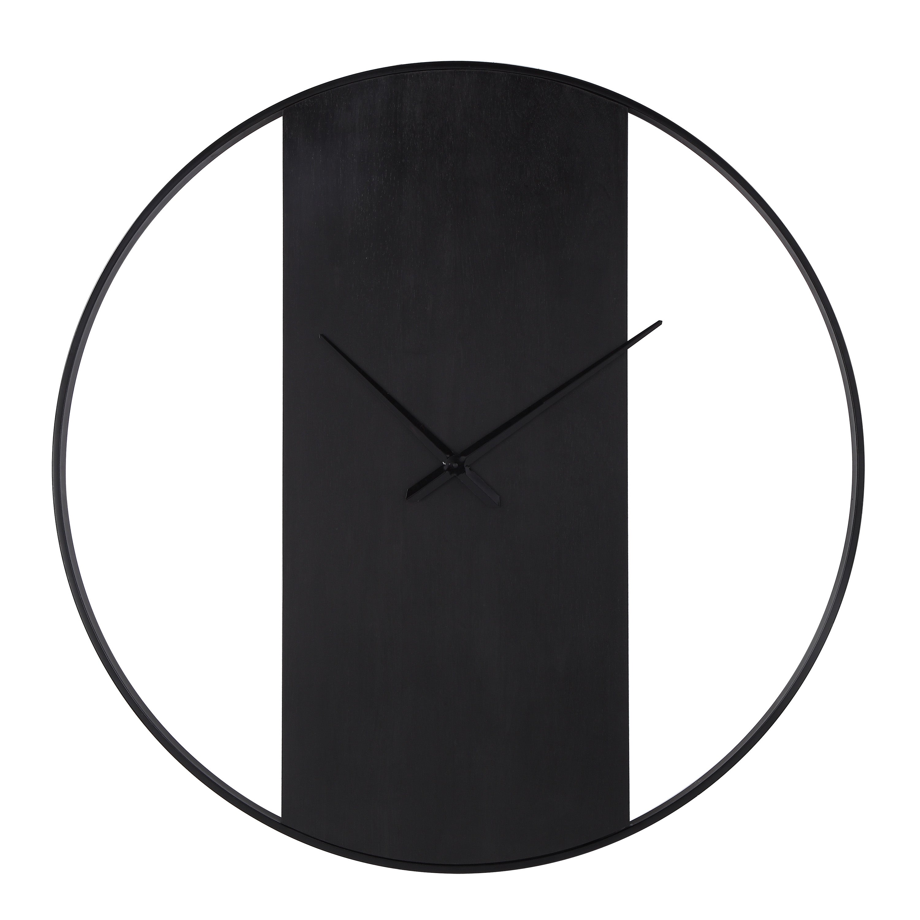 Renwil Romy Indoor Iron Wall Clock - Matte Black