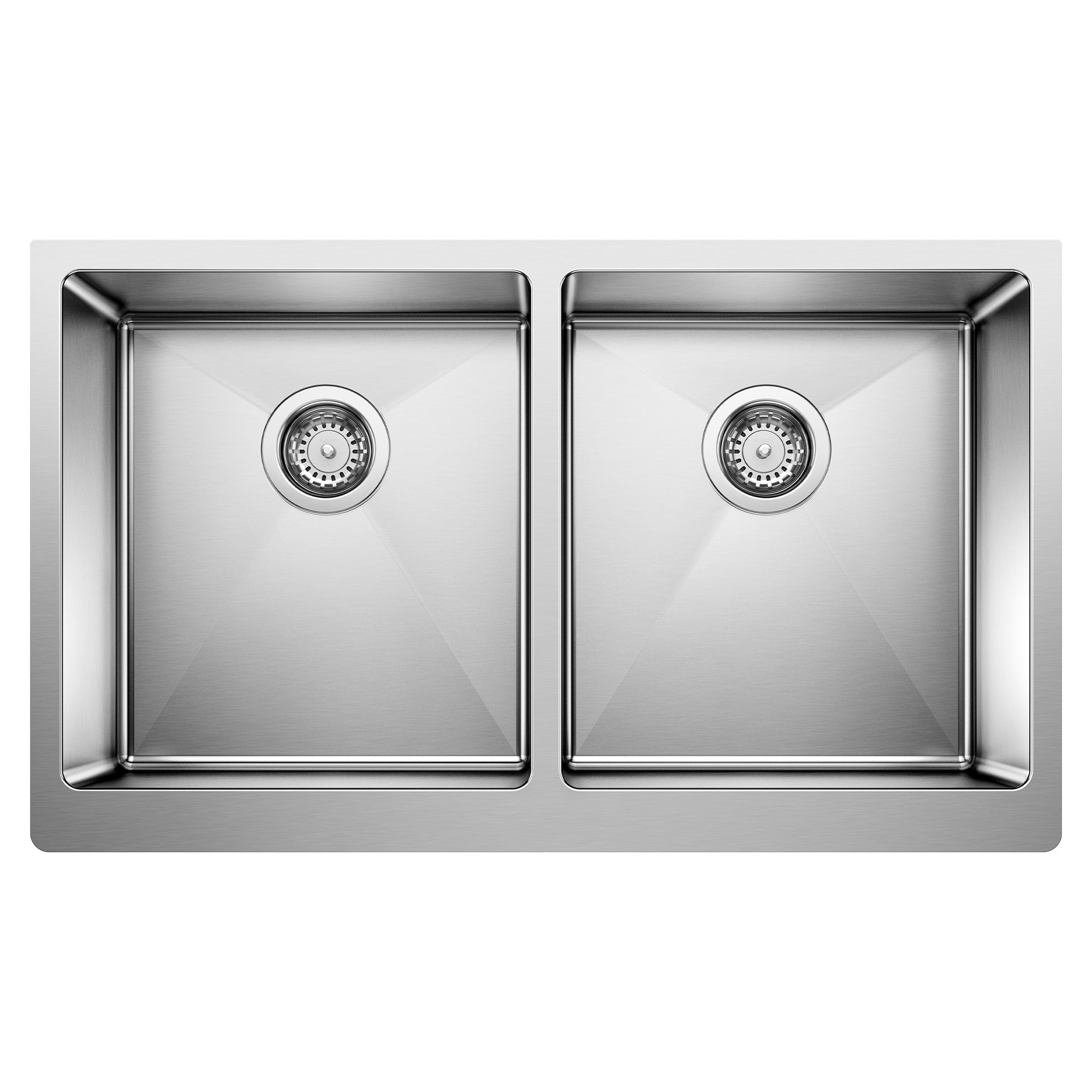 Blanco Quatrus R15 32" 50/50 Double Bowl Apron-Front Stainless Steel Farmhouse Sink