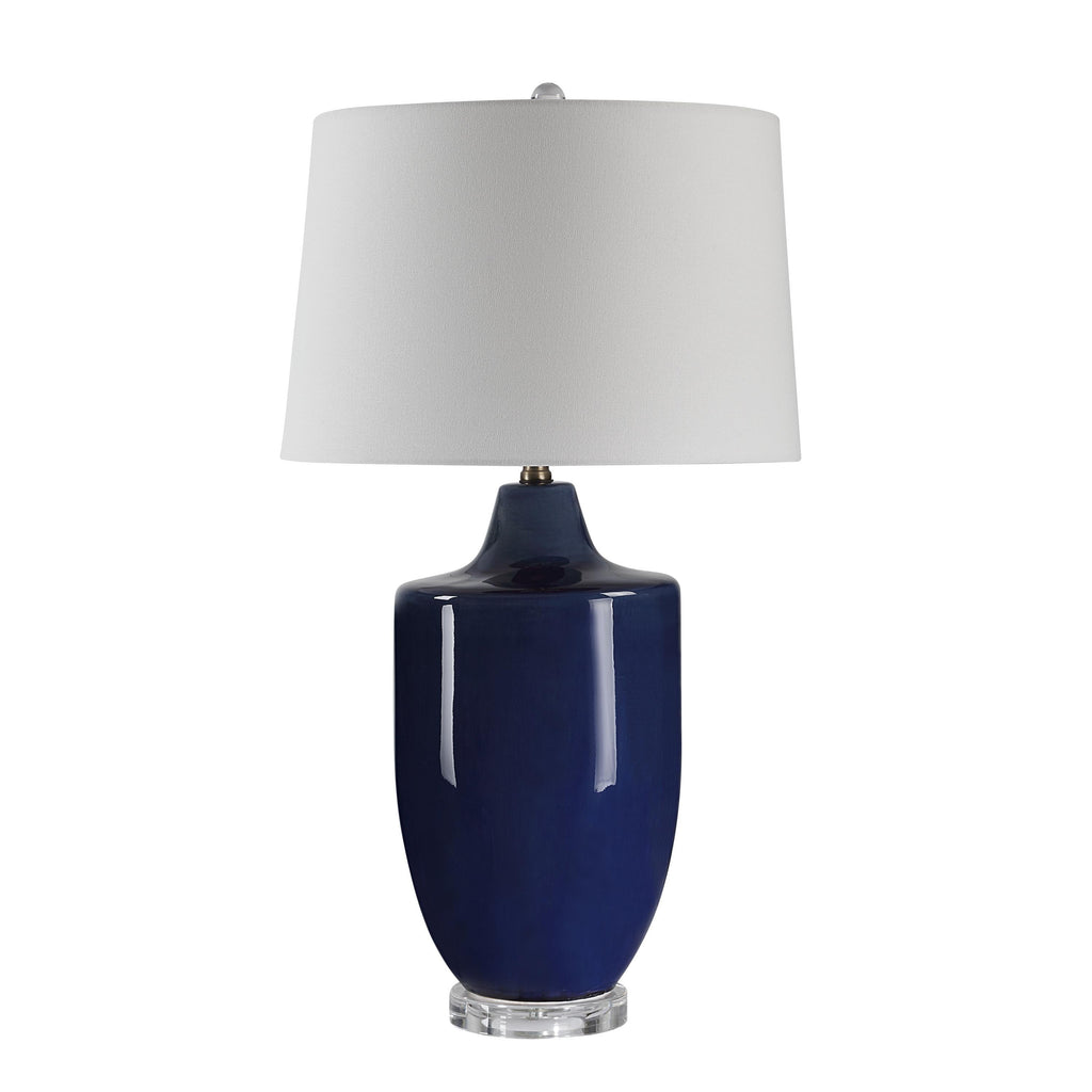 Everren Decimus 30.75" Height Table Lamp - Crackled Navy