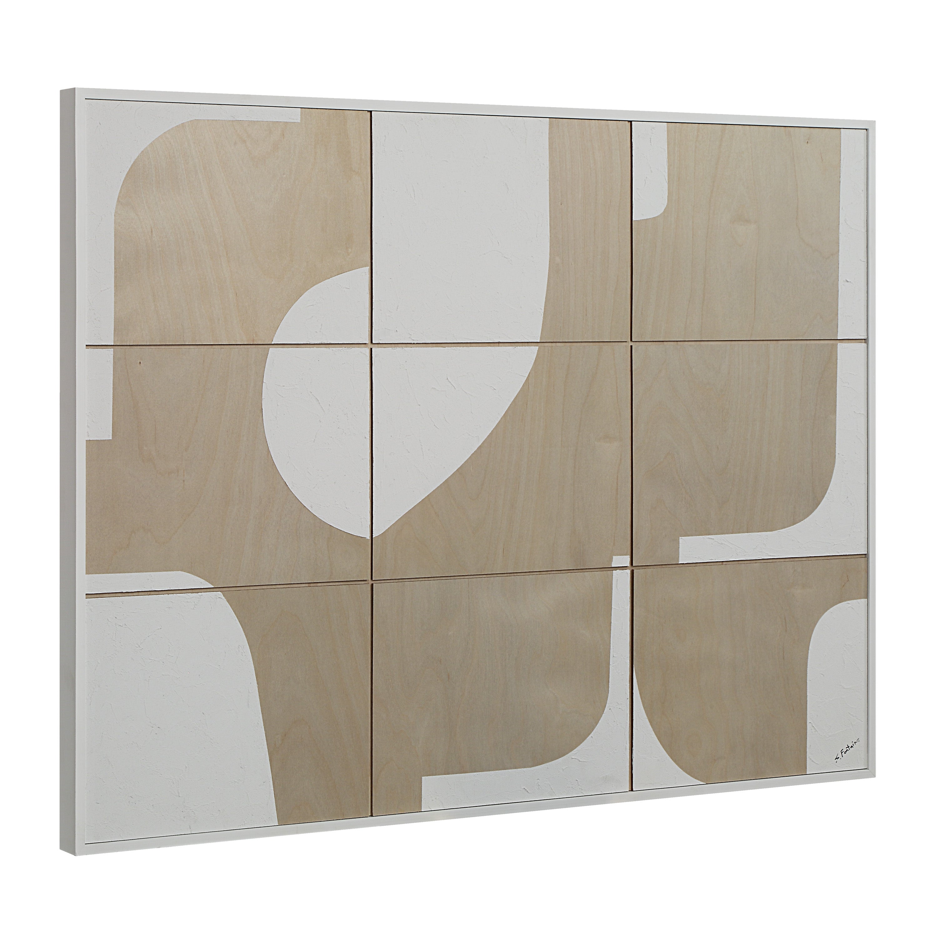 Renwil Erula 48" Wide Wall Art - Matte White