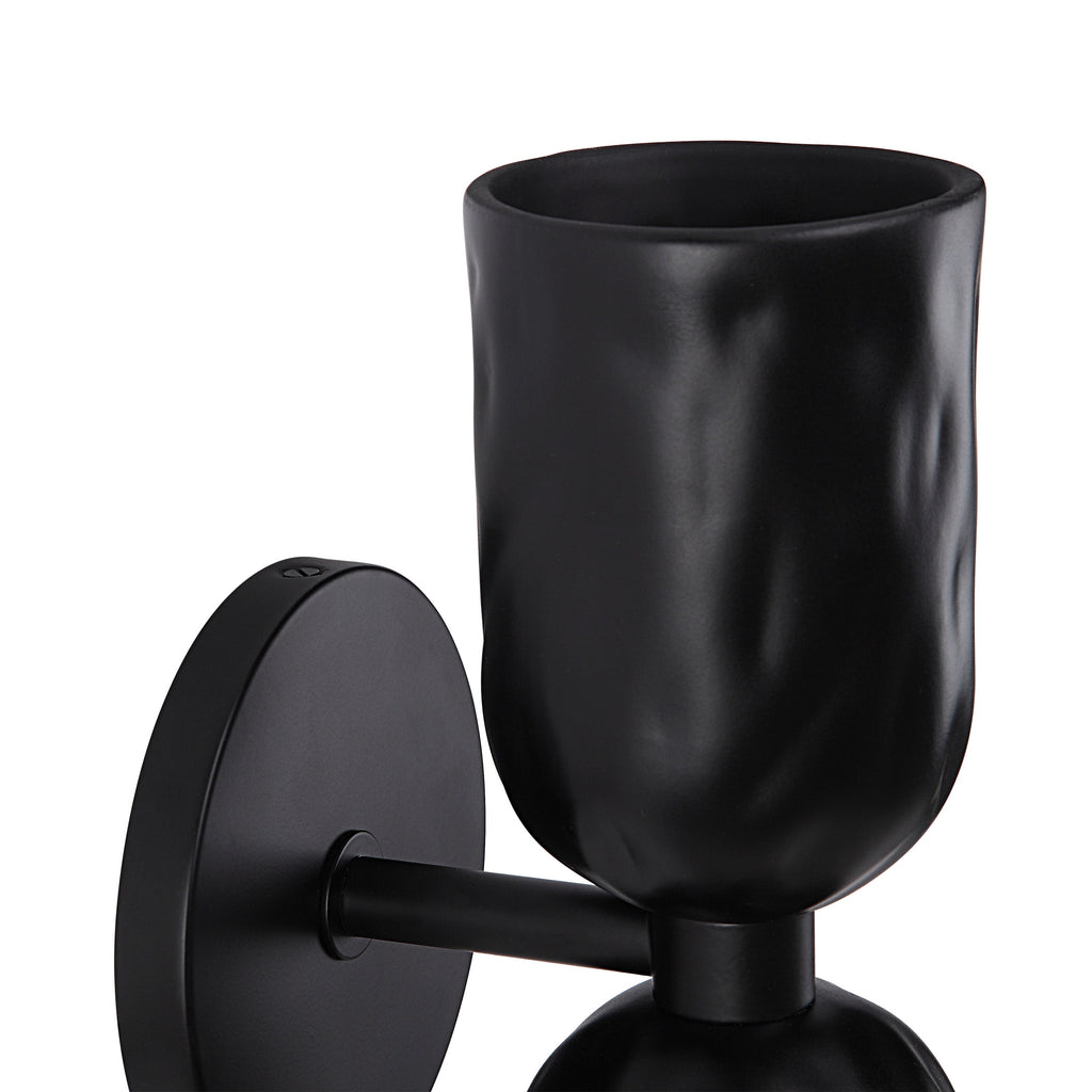 Renwil Alessia 11.2" Powder Coated Matte Black 2-Light Wall Sconce
