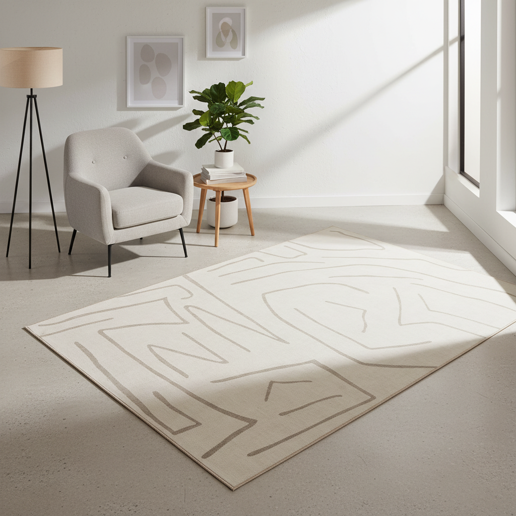 Renwil Chloe 5' x 7'3" Ft Handwoven Indoor Rug - Cream / Beige