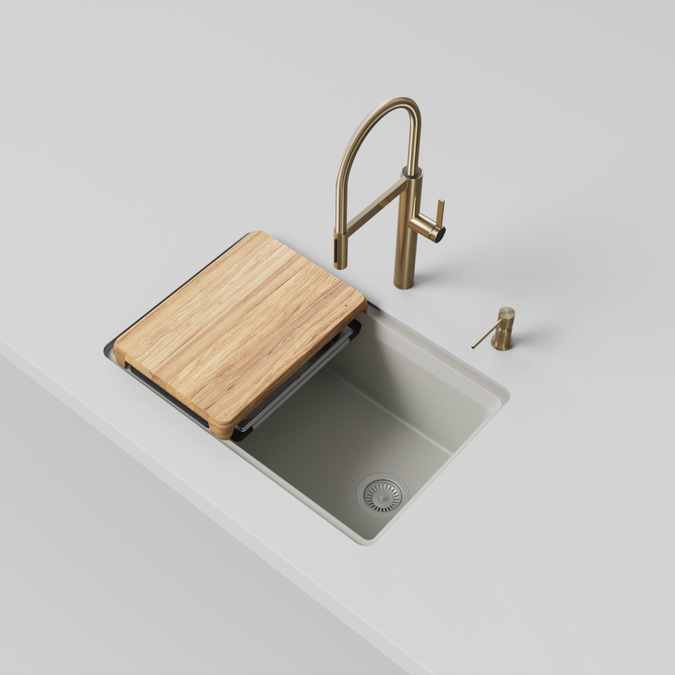 Blanco Inteos Silgranit 30" Single Bowl Reversible Undermount Workstation Kitchen Sink