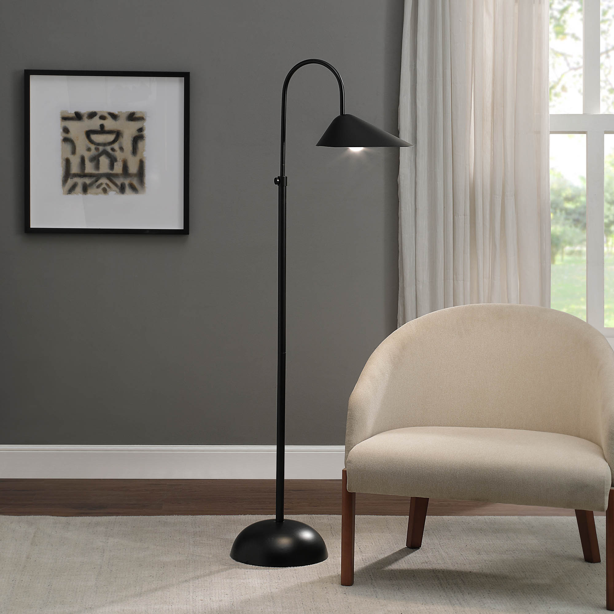 Renwil Forte 68.5" Length Floor Lamp - Matte Black