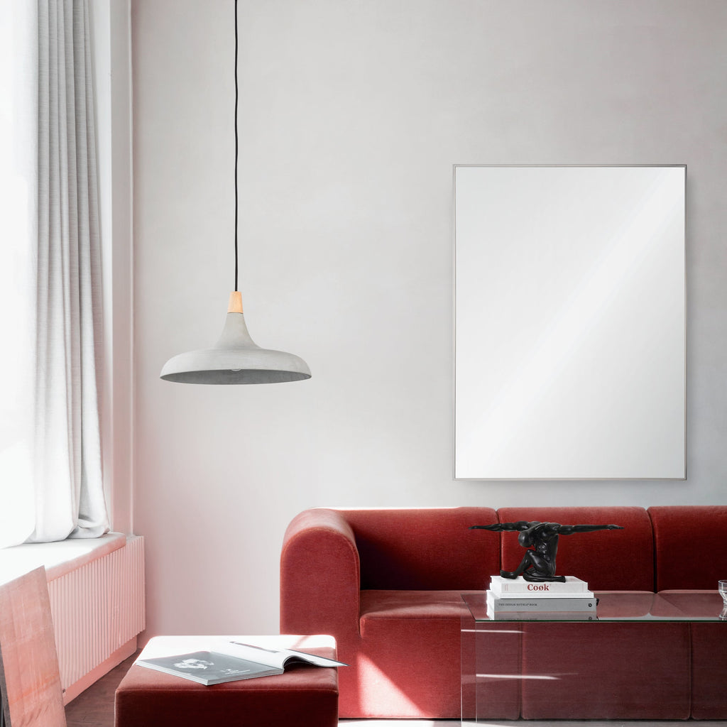 Renwil Carmelle 40" Tall Rectangle Wall Mirror - Grey