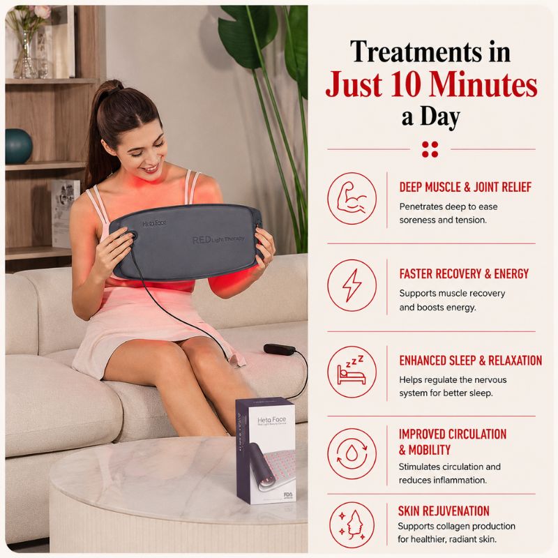 Portable Red Light Therapy Pad with Near-Infrared