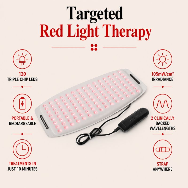 Portable Red Light Therapy Pad with Near-Infrared