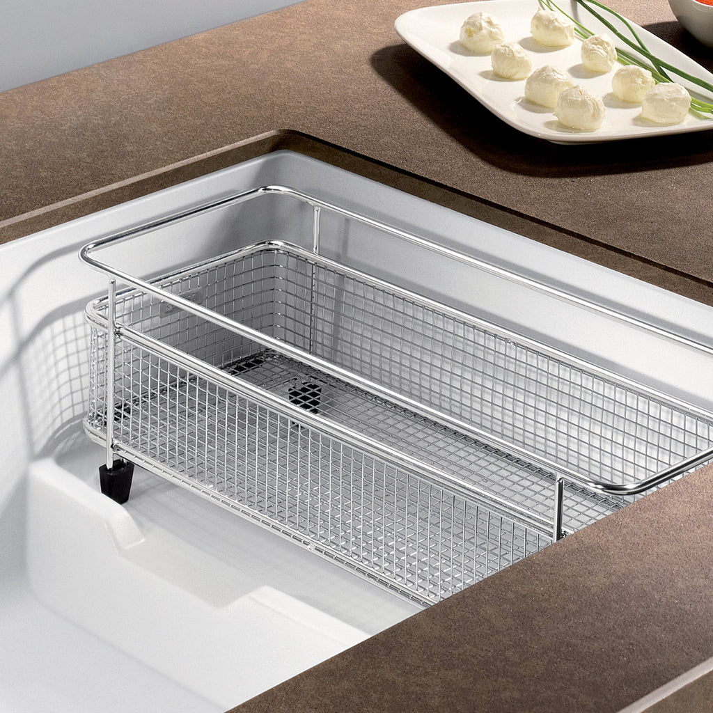 Blanco Precis Cascade Silgranit 29" Single Bowl Undermount Kitchen Sink with Colander