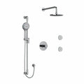 Riobel Parabola 3-Way System, Hand Shower Rail, Elbow Supply, Shower Head and 2 Body Jets