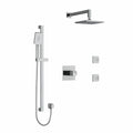 Riobel Reflet 3-Way System, Hand Shower Rail, Elbow Supply, Shower Head and 2 Body Jets