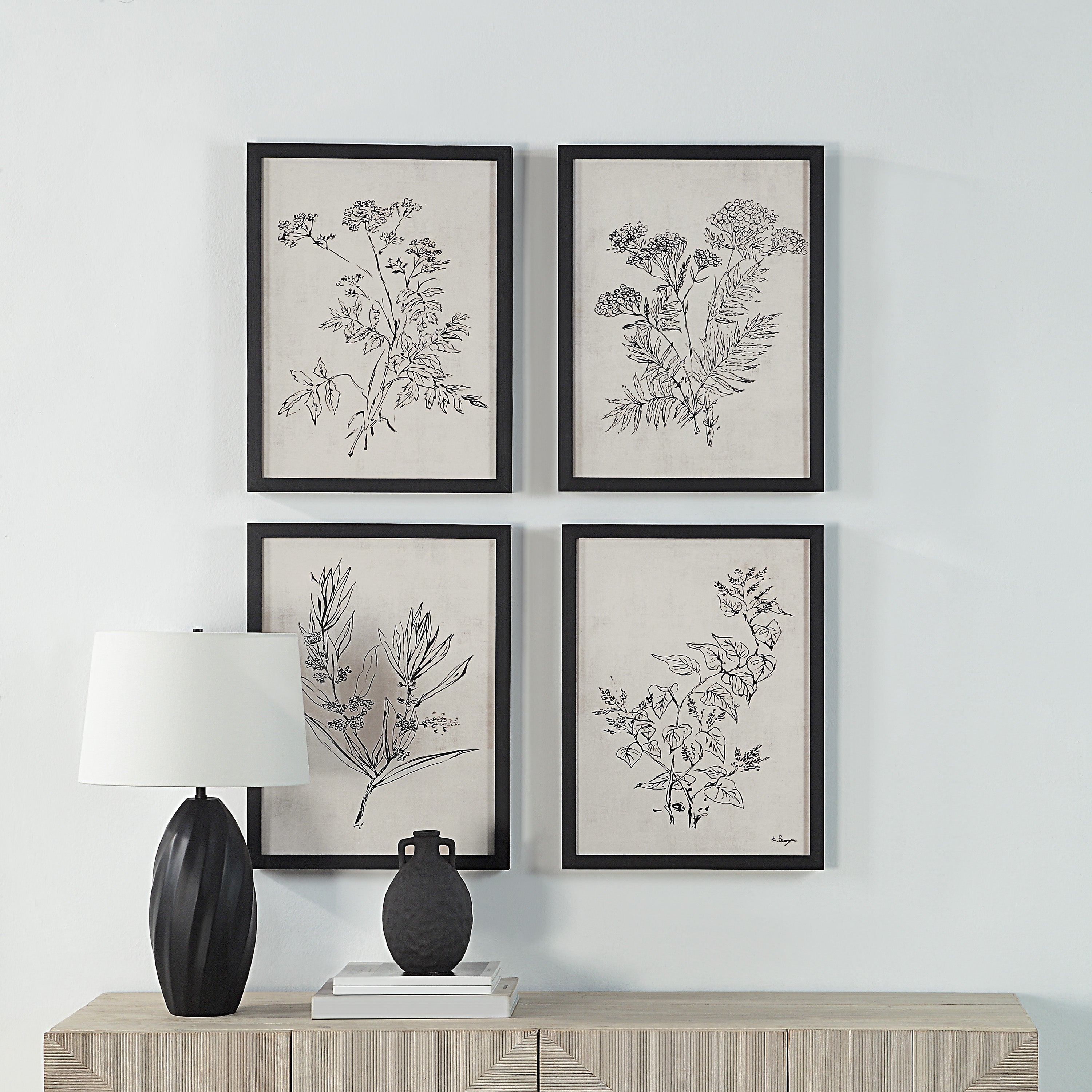 Renwil Basset 18" Wide Wall Art with Wood Frame - Painted Black