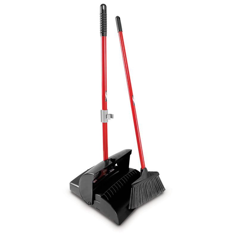 Libman® 917 Commercial Lobby Broom & Dust Pan Set - Closed Lid - pack of 2