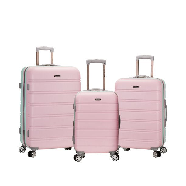 Rockland Luggage Melbourne 3 Piece Hardside Luggage Set with 30" Large Upright