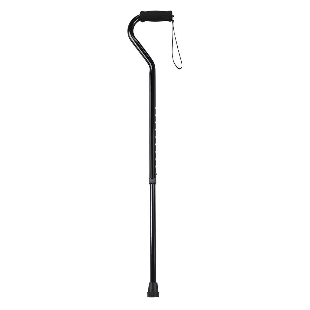Drive Medical Foam Grip Offset Handle Walking Cane, Black