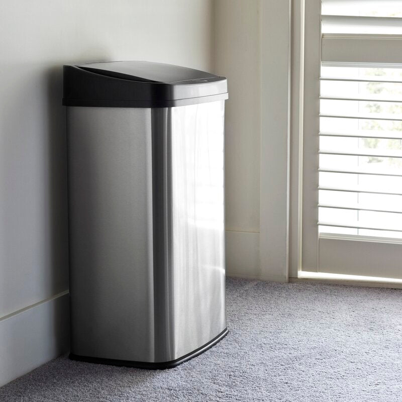 Stainless Steel 13.2 Gallon Motion Sensor Trash Can