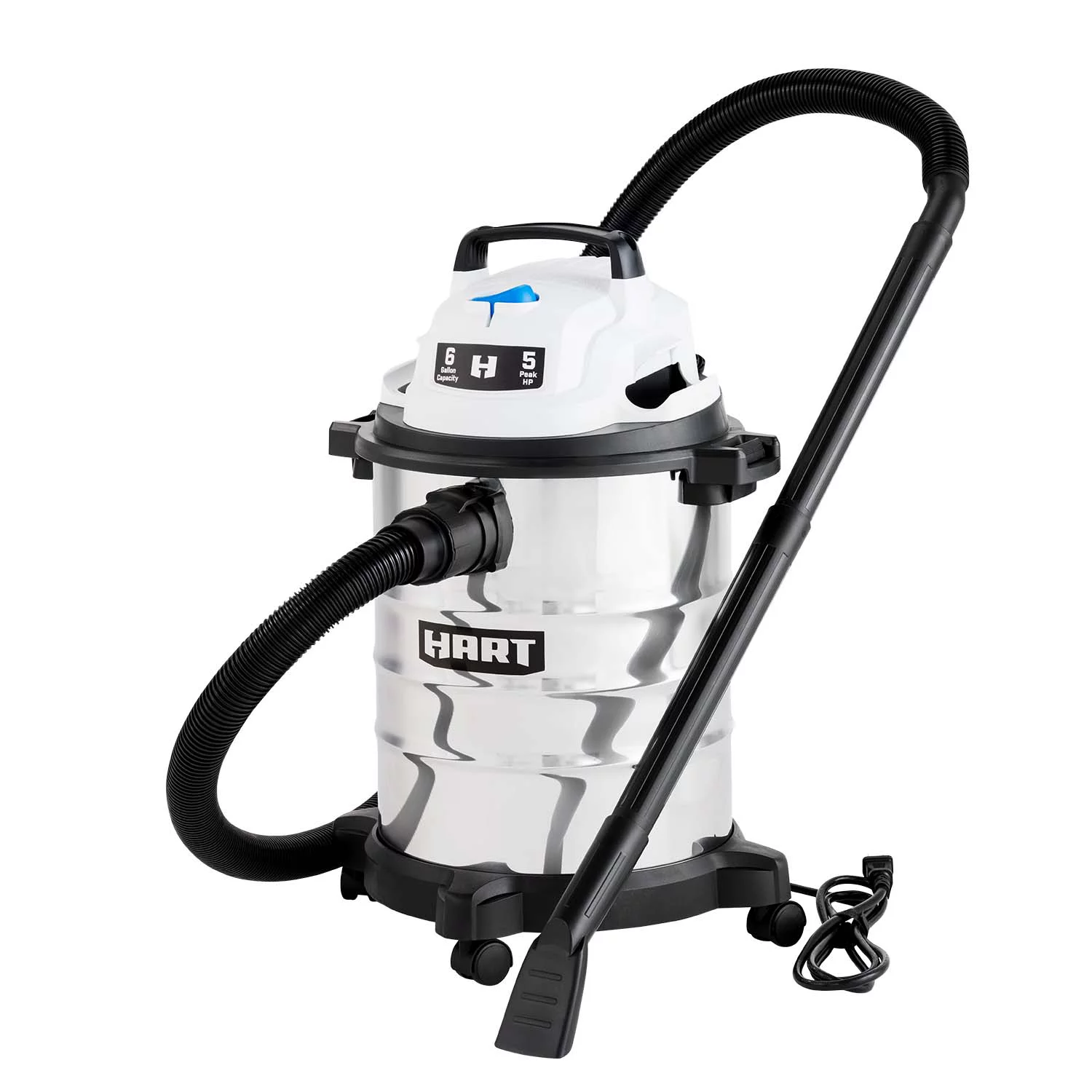 6 Gallon 5 Peak HP Stainless Steel Wet/Dry Vacuum