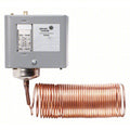 JOHNSON CONTROLS Line Volt Mechanical Tstat: 1H/1C, Heat and Cool, SPST, Open/Close on Rise