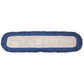 Microworks 36" Microfiber Touch Fasteners Dust Mop, Navy - 2506-MFVM-36