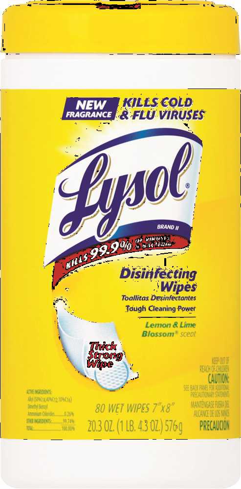 RECKITT BENCKISER LYSOL SURFACE SANITIZING WIPES, CITRUS SCENT, 80 WIPES PER CANISTER