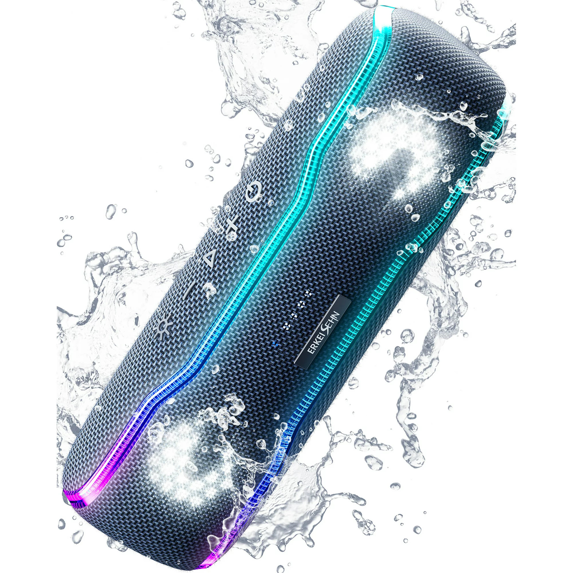 Portable Bluetooth Speaker, IPX7 Waterproof Wireless Speaker Bluetooth with Flashing Lights