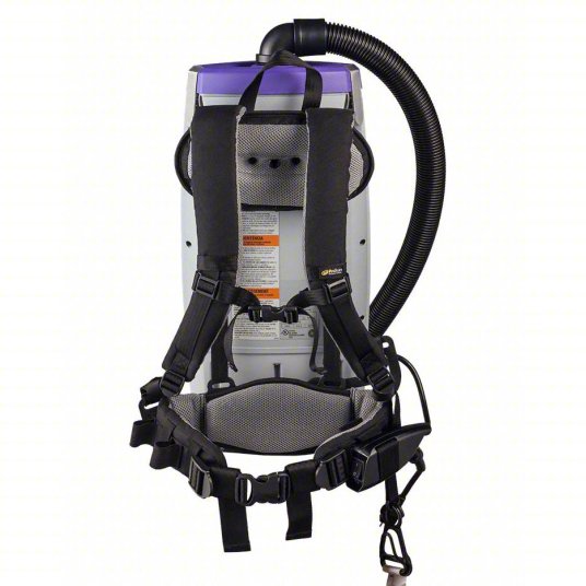 PROTEAM Backpack Vacuum: 159 cfm Air Flow, 12 lb Wt, 70 dB Sound Level, 2 1/2 gal Vacuum Capacity