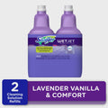 Swiffer WetJet Spray Mop Multi-Purpose and Hardwood Liquid Floor Cleaner Solution Refill, Lavender Vanilla & Comfort, 1.25 Liter (2 Pack)