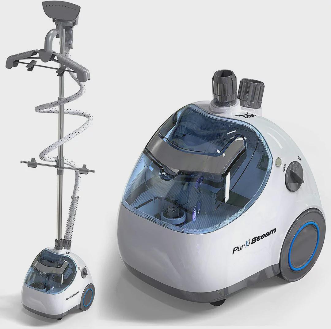 PurSteam Garment Steamer, Heavy Duty Powerful Fabric Steamer with Fabric Brush and Garment Hanger