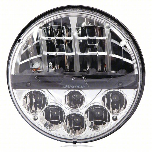 MAXXIMA Headlight: Headlight, LED, Heated, High Beam/Low Beam, Surface Mount, Bracket, H4 Connector