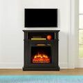 Albury 31 in. Freestanding Compact Infrared Electric Fireplace in Aged Black