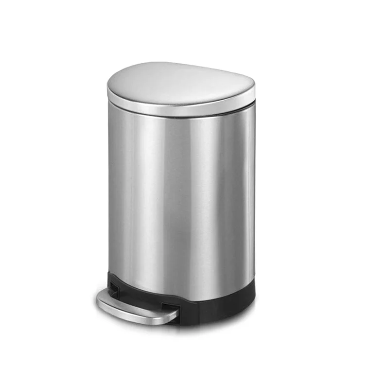 Stainless Steel 1.6 Gallon Step On Waste Basket
