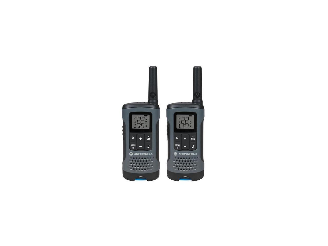 MOTOROLA T200 Two Way Radio,Gray,NiMh or Alkaline,PK2