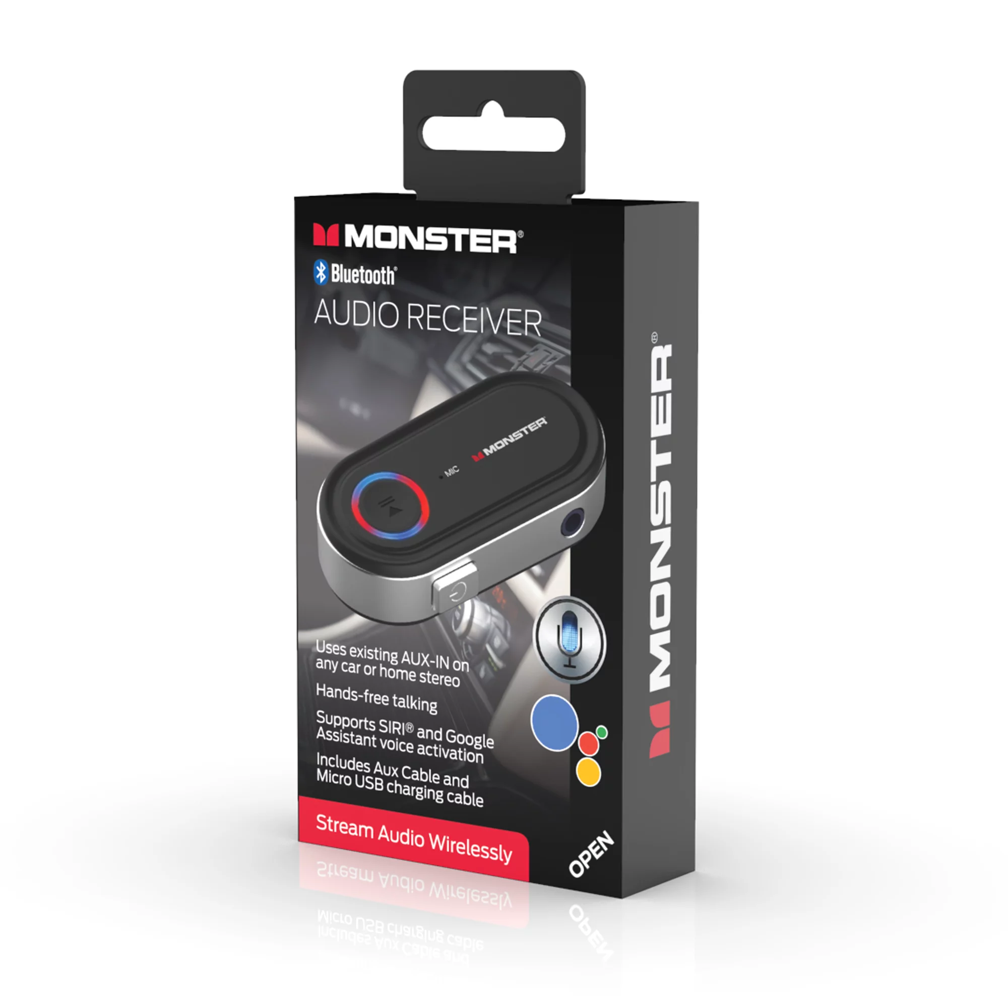 Monster Bluetooth Audio Receiver, Auxiliary Audio Receiver with Voice Control