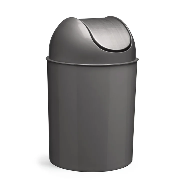 Mezzo Plastic 2.5 Gallon Swing Top Trash Can