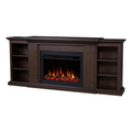 Real Flame Winterset Solid Wood Slim Media Electric Fireplace in Dark Walnut