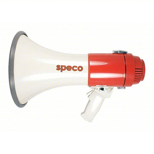 Deluxe Megaphone: 16 W Peak Output Power, Siren/Talk, 9 in Bell Dia.