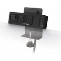 Balt® 66675 Desktop Clamp-on AC Power Outlet and 2.1A USB Charging Hub with Tablet Stand