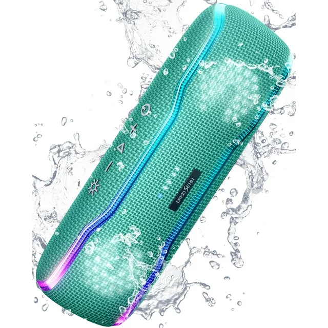 Portable Bluetooth Speaker, IPX7 Waterproof Wireless Speaker Bluetooth with Flashing Lights