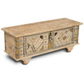 Storage Trunk Coffee Table in White Lime Wash